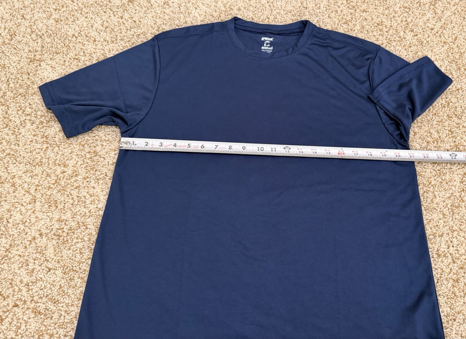 Epic Cool Performance Dry Fit Adult Short Sleeve T-Shirt Size Medium Navy Blue