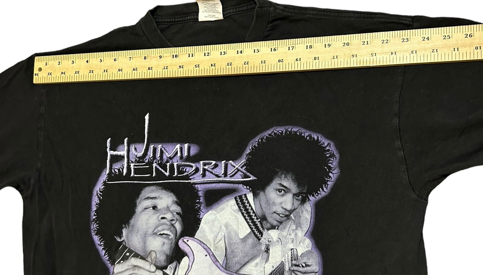 Vtg 90s Jimi Hendrix T-shirt Touch Tunes Size XL Purple Black Wild Oats USA Tee