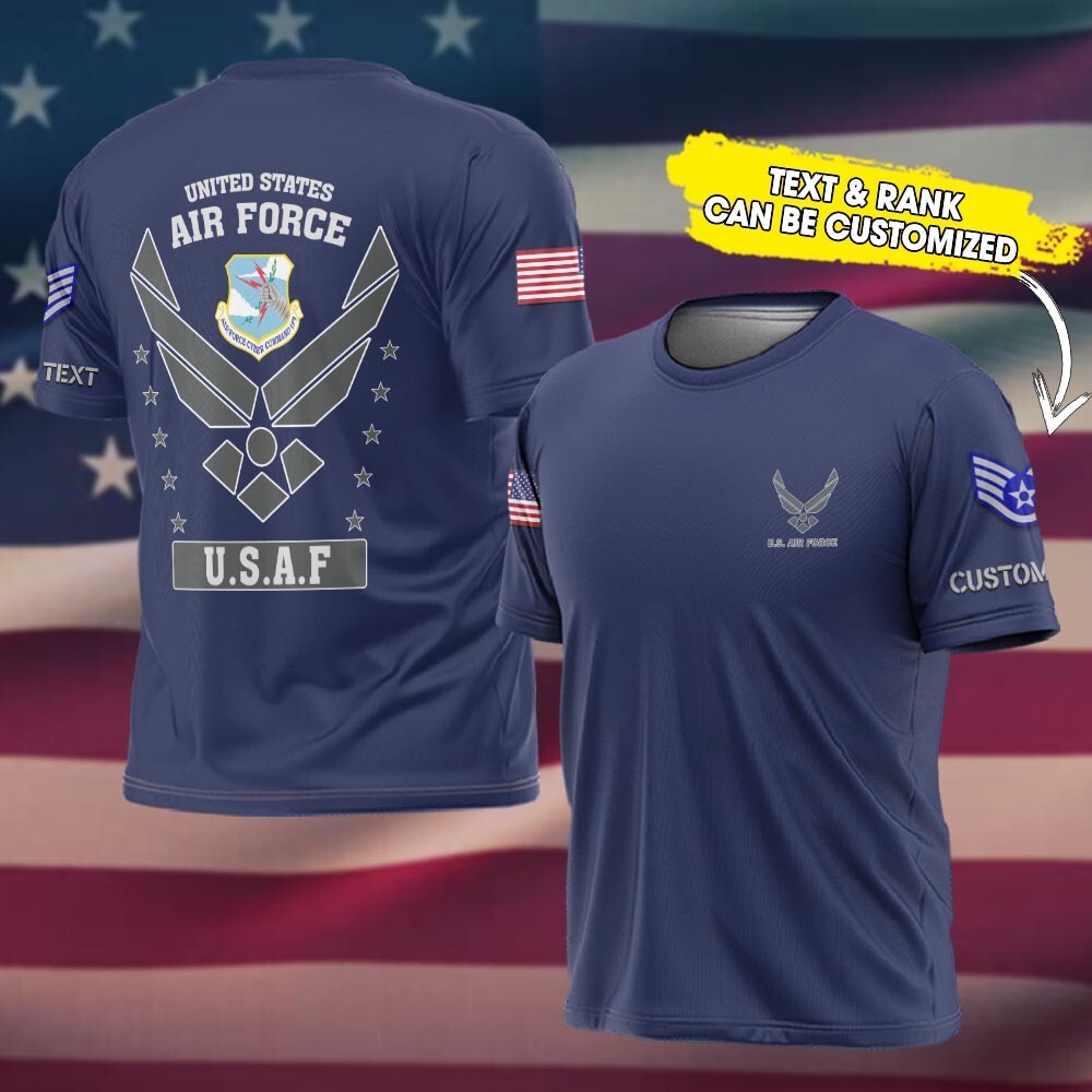 Customized US Air Force Command Military All Over Printed 3D shirt S-5XL