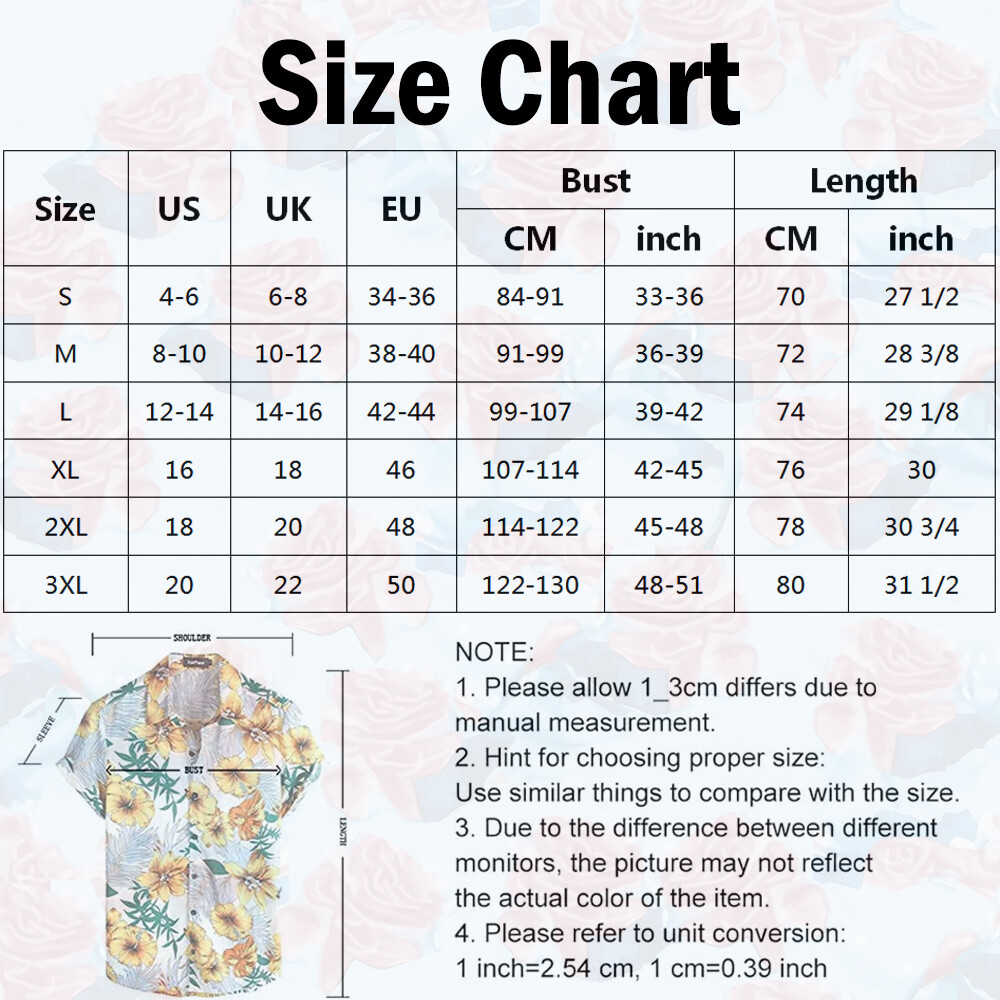 Mens Hawaiian Shirts Short Sleeve Casual Button Down Tropical Beach Cruise Shirt