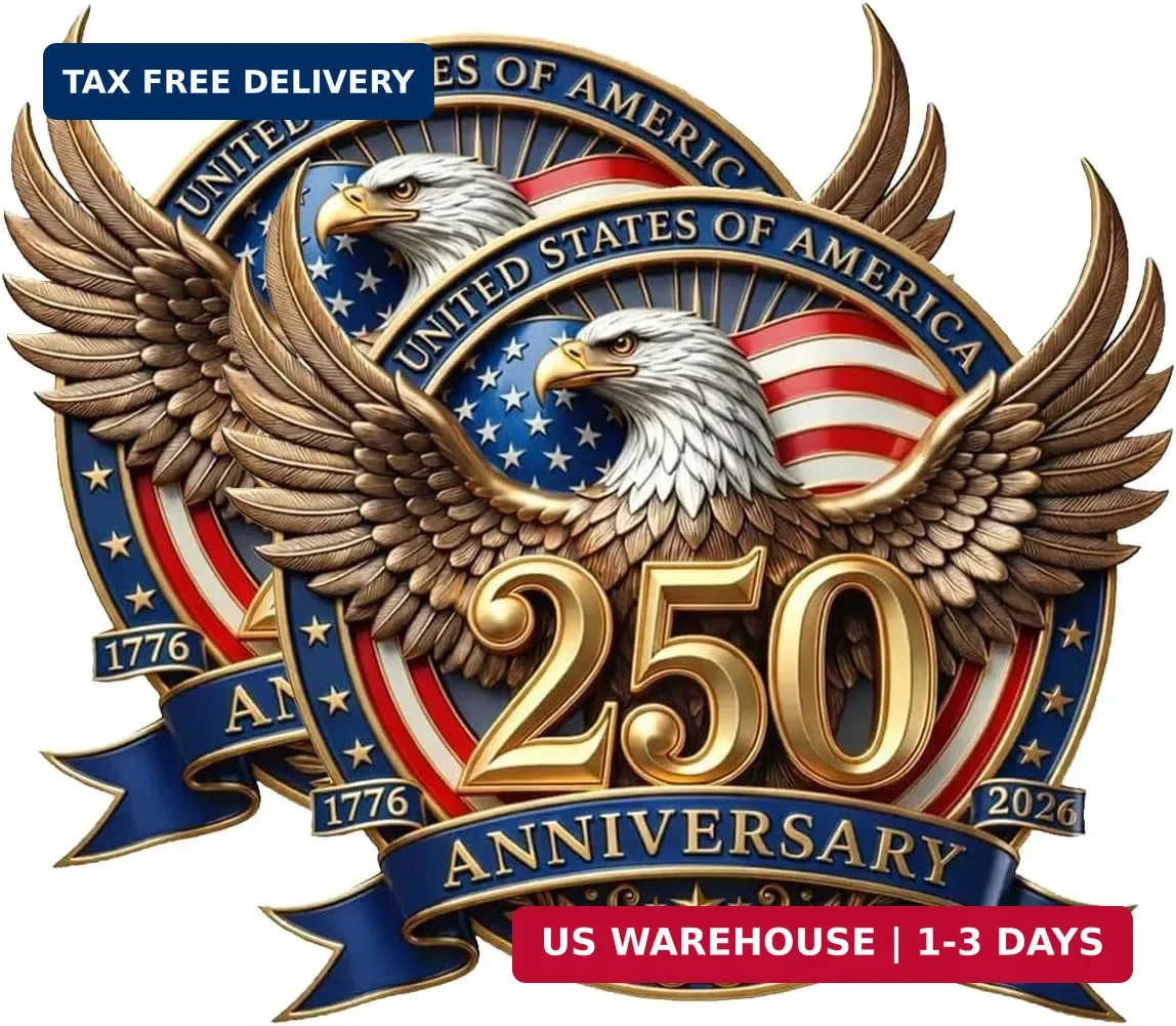 2PCS 250th Anniversary USA Car Decal Sticker 250 Anniversary USA Patriotic 4th o