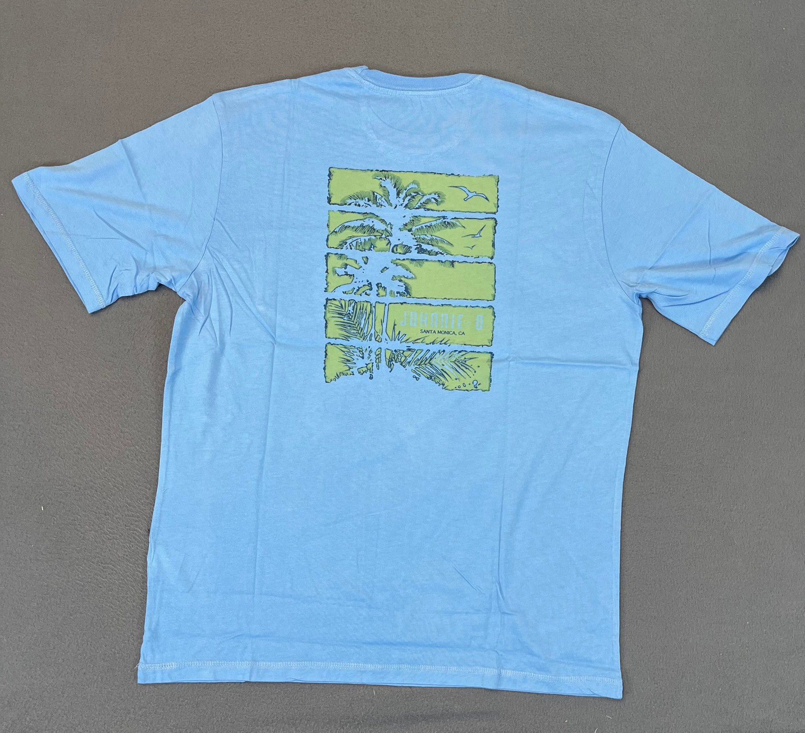johnnie-O Palm Paradise Graphic SS Shirt Malibu Blue M L XL 2XL Modal Surf NWT |