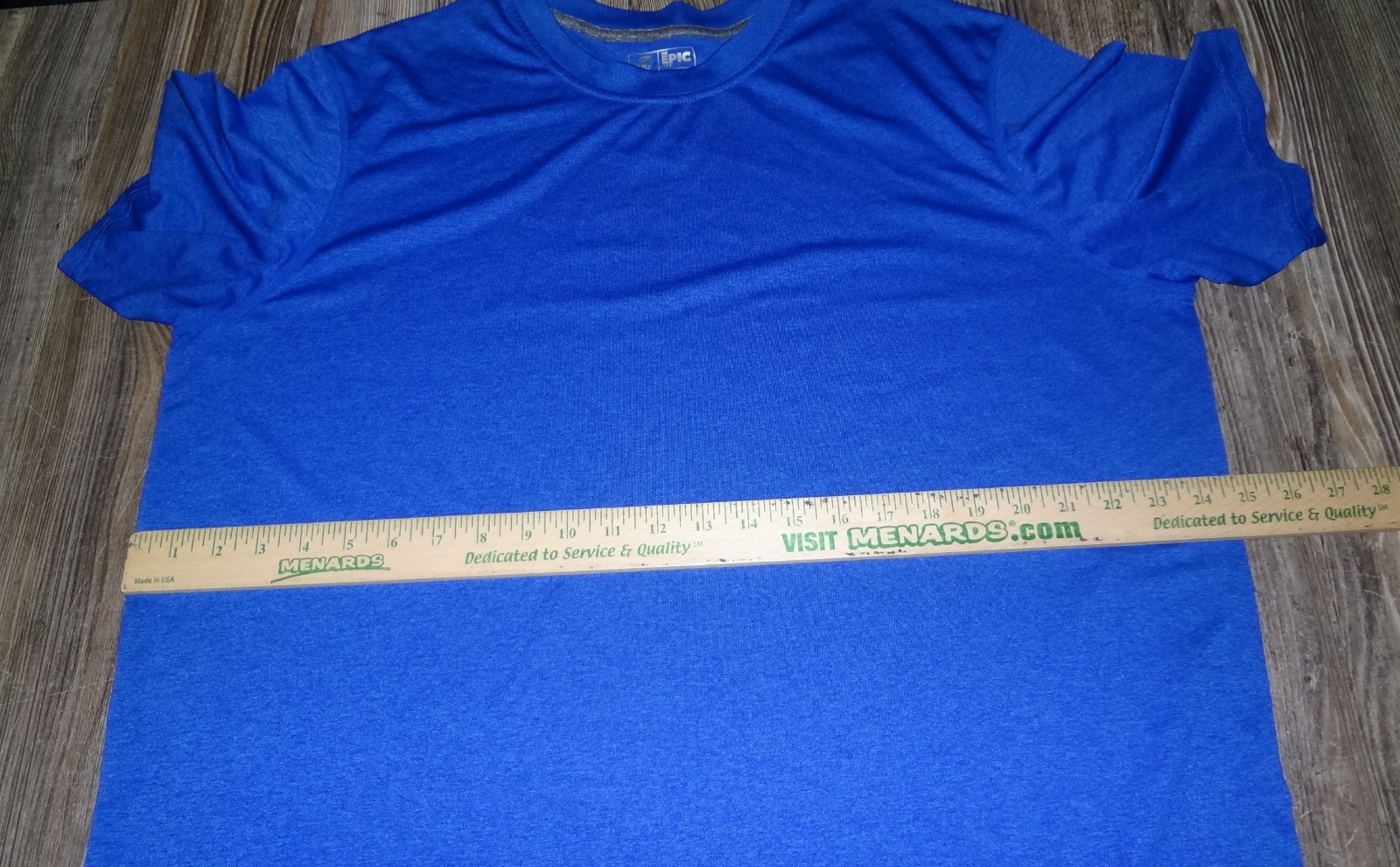 Epic Energy Zone Men’s Blue Polyester Short Slv Loose Fit T-Shirt Sz XL46-48