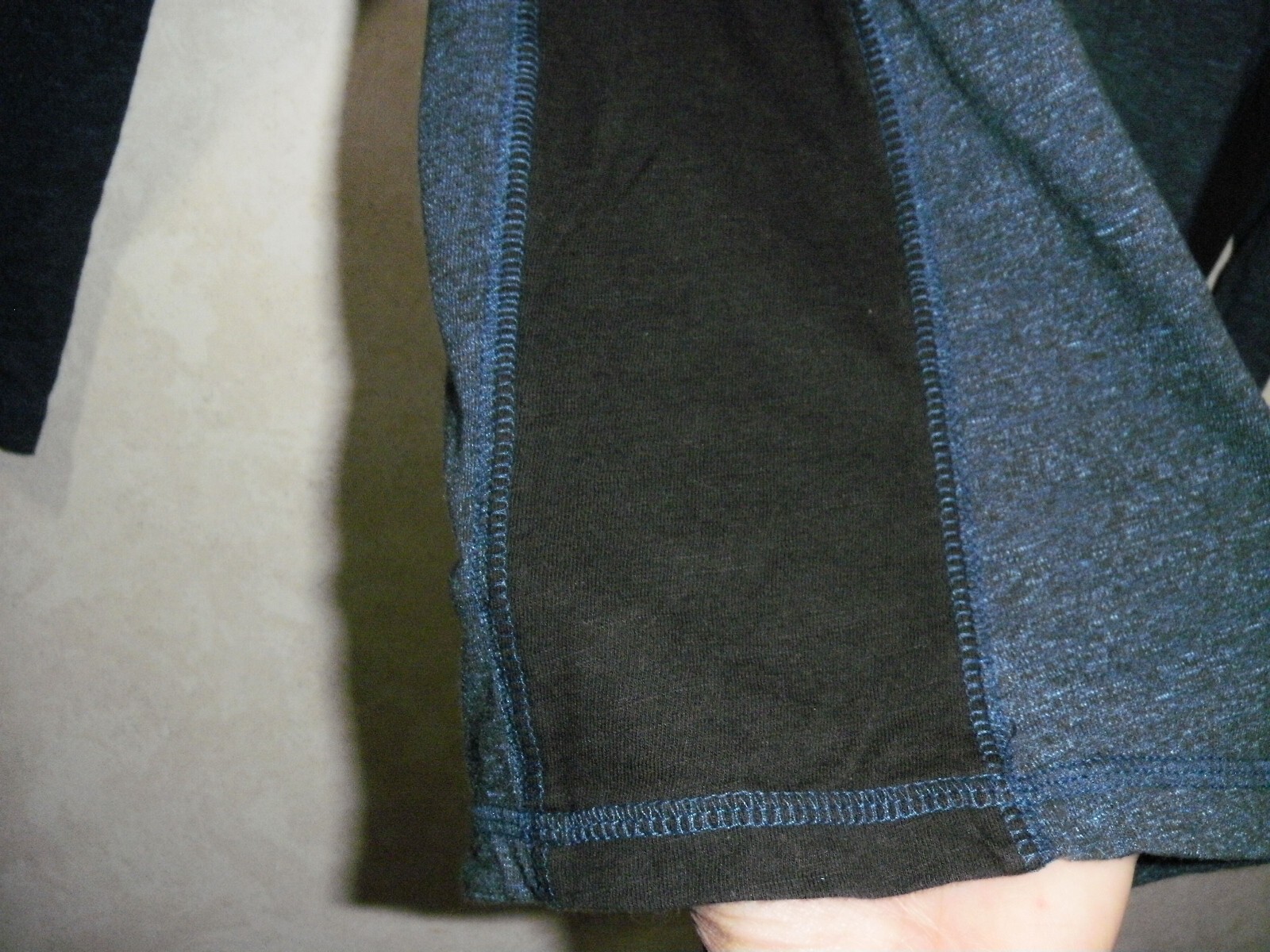 Rock & Republic Henley Pullover Men S Blue Black Long Sleeve