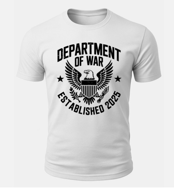 Department of War T-Shirt Trump Patriotic American Flag USA Pride Army T- Shirt