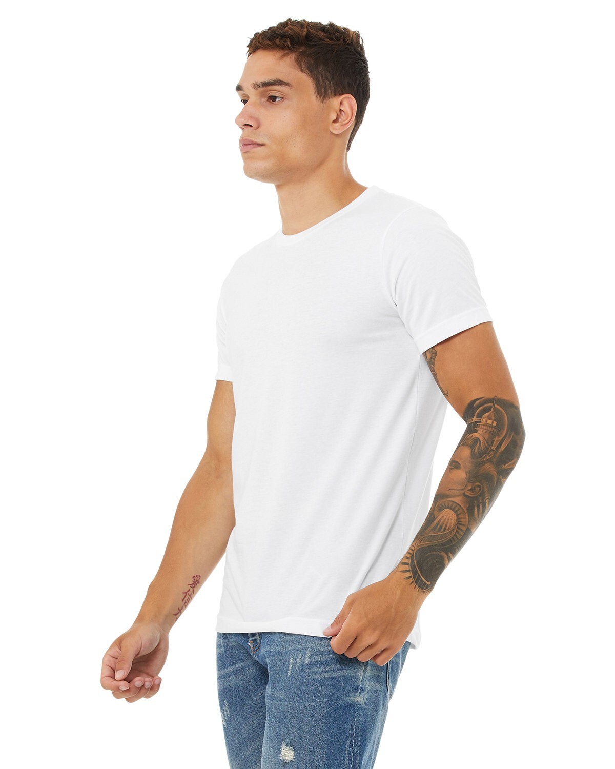 Bella + Canvas 3001CVC 3XL Solid White Blend CVC Jersey Unisex Tshirt