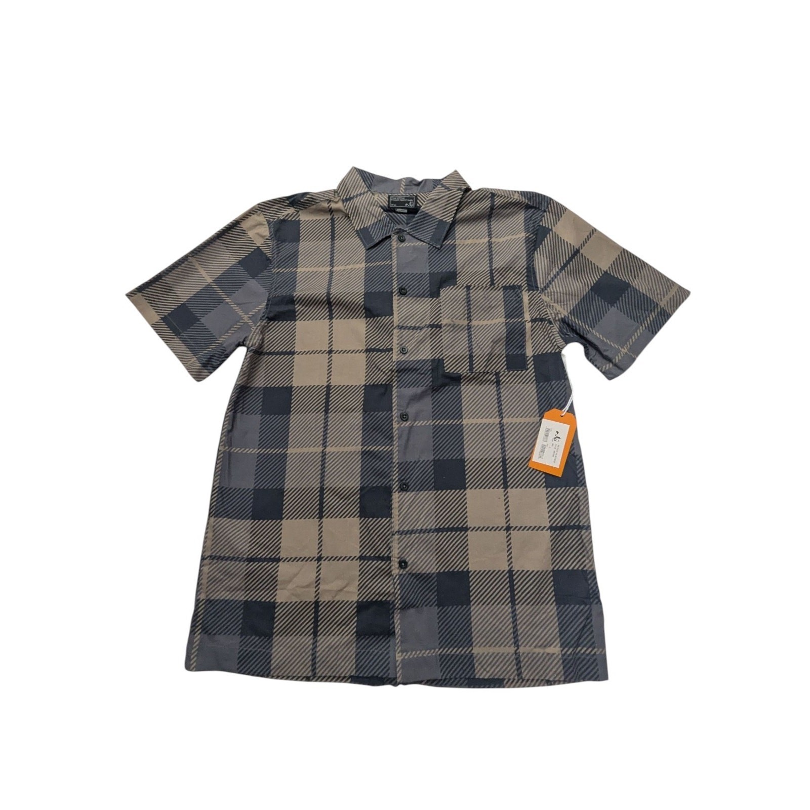 Enjoi Skateboards Men’s Large Rad Plaid Short Sleeve Button Up Shirt NWT