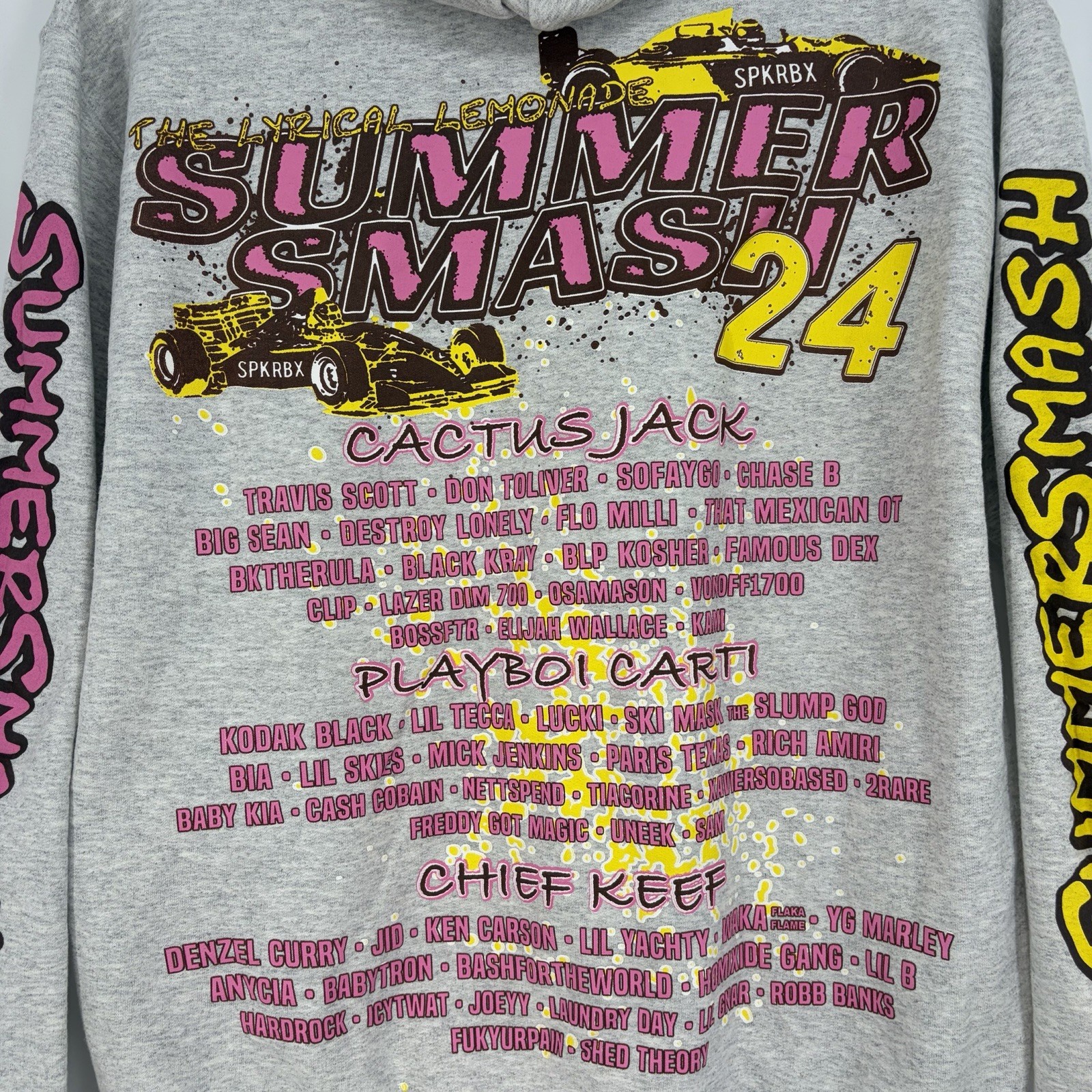 The Lyrical Lemonade Summer Smash Music Festival 2024 SPKRBX Med Racing Hoodie M