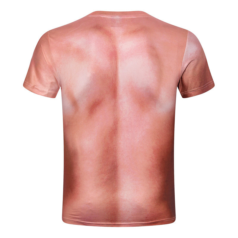 ON SALE!! Men Muscle 3D Print T-Shirt Summer Short Sleeve Digital Printing Top