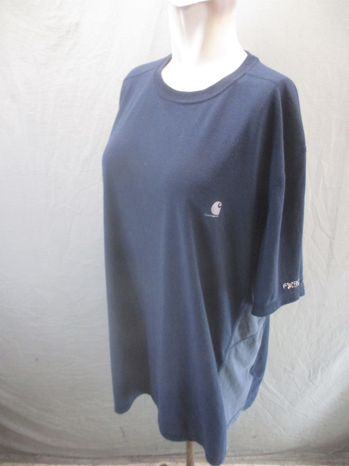 Carhartt Size 2XL Mens Blue Crew Neck Short Sleeve Loose Utility T-Shirt 138