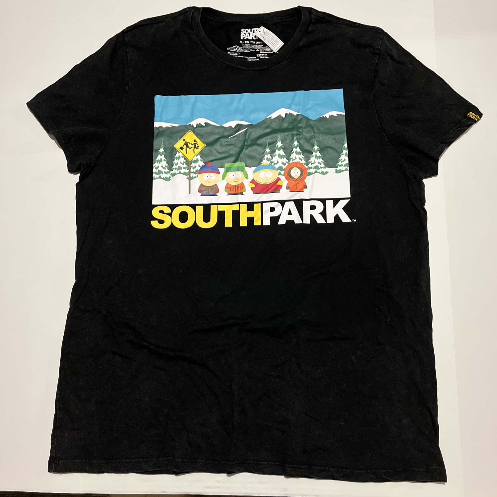 South Park Shirt Heather Black Cotton Blend Boxes Size XL