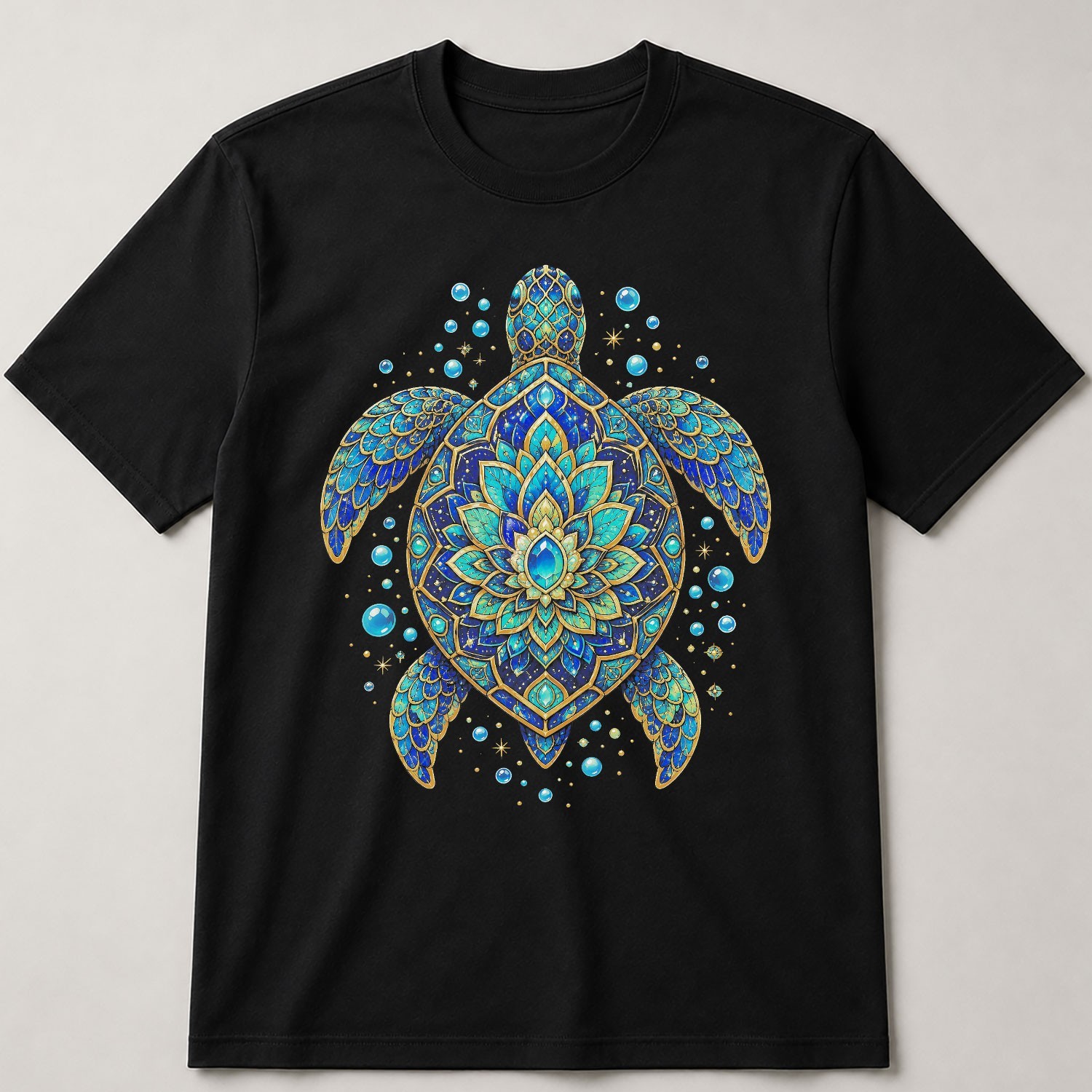 Colorful Sea Turtle T-Shirt For Beach Lovers Ocean Style Graphic Apparel Gift
