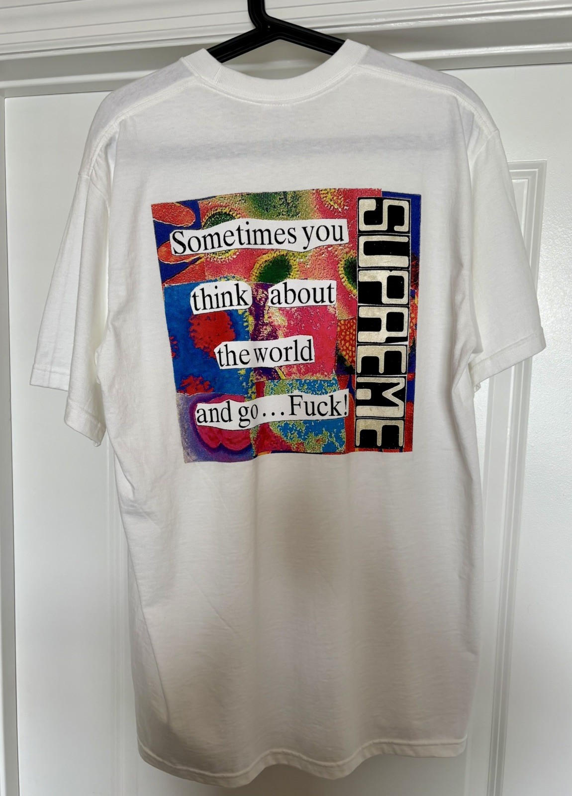 Supreme God Save Us Graphic Tee White Men’s Large Short Sleeve Crew Neck New