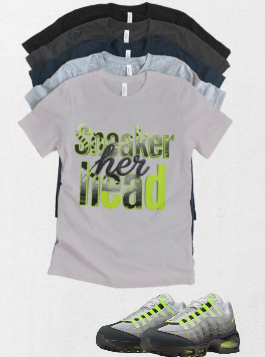 Custom Tshirt OG Air Max 95 OG Neon Sneaker HER Matching T-Shirt Sneakerhead LE