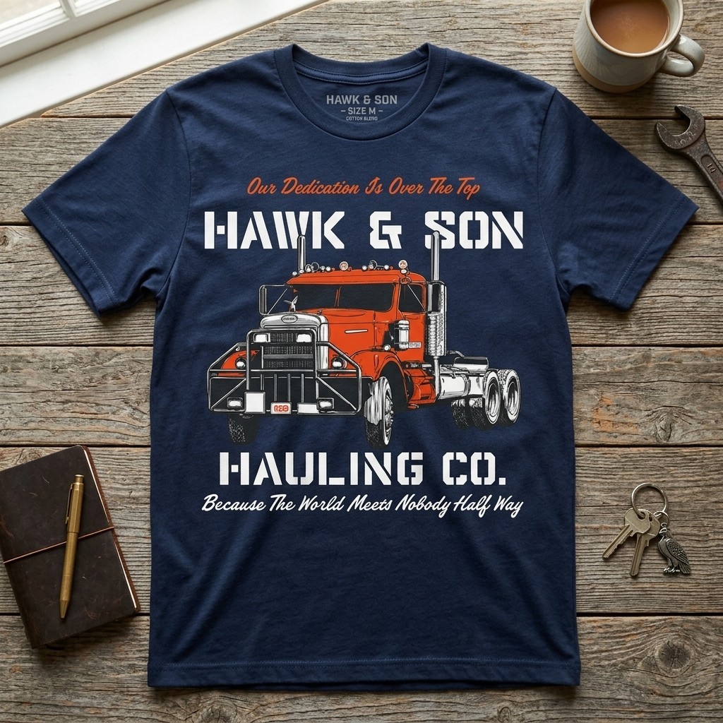 Hawk and Son Hauling Company Big Rig Pride T-Shirt TA79