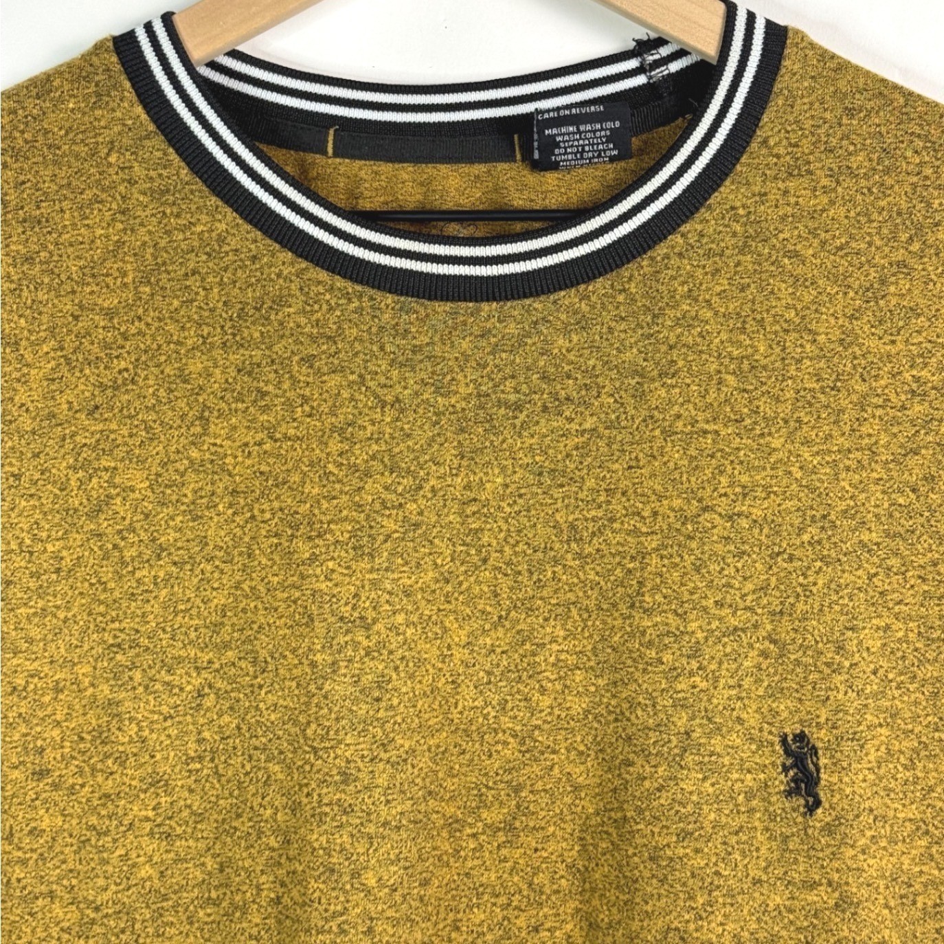 Lions Crest English Laundry Mens 3XL Ringer T-Shirt Mustard Gold