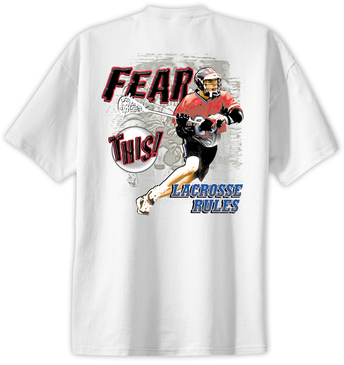 Lacrosse Fear This T-Shirt Jersey Short Sleeve Tee New Adult and Youth Sizes