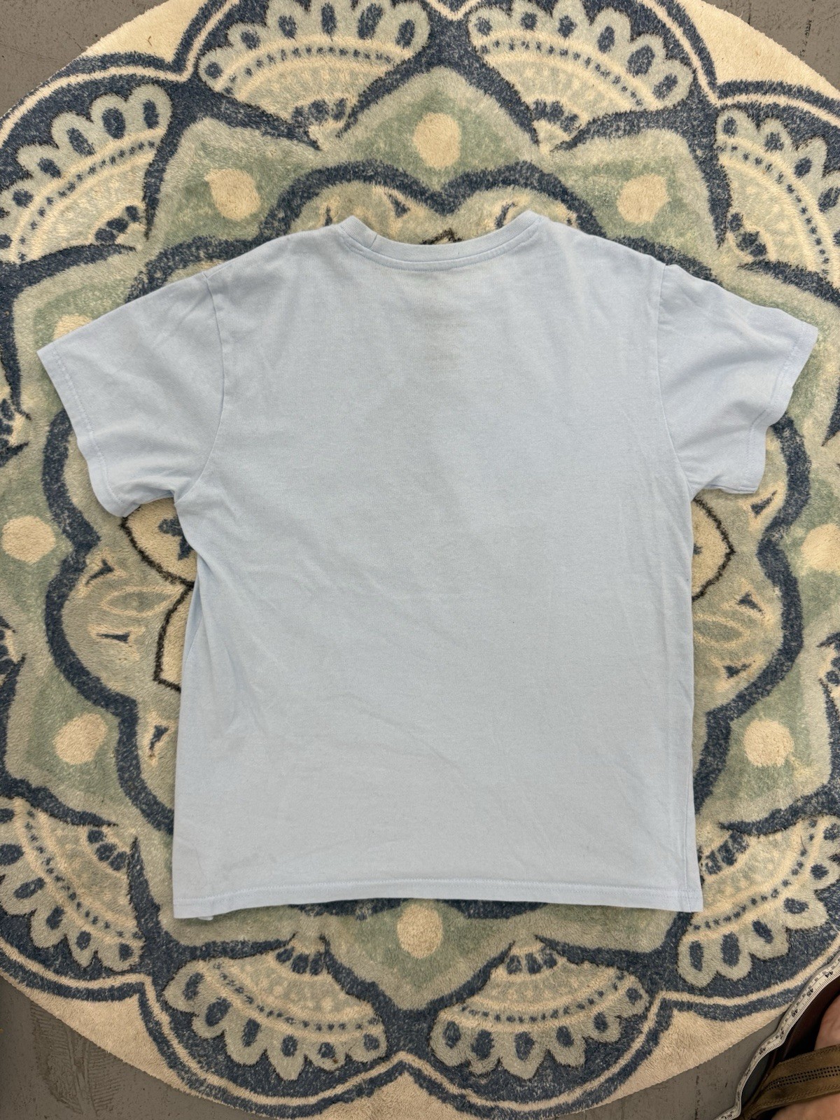 Sanrio Hello Kitty Blue Graphic Print Logo Crew Neck Tagless T-Shirt M