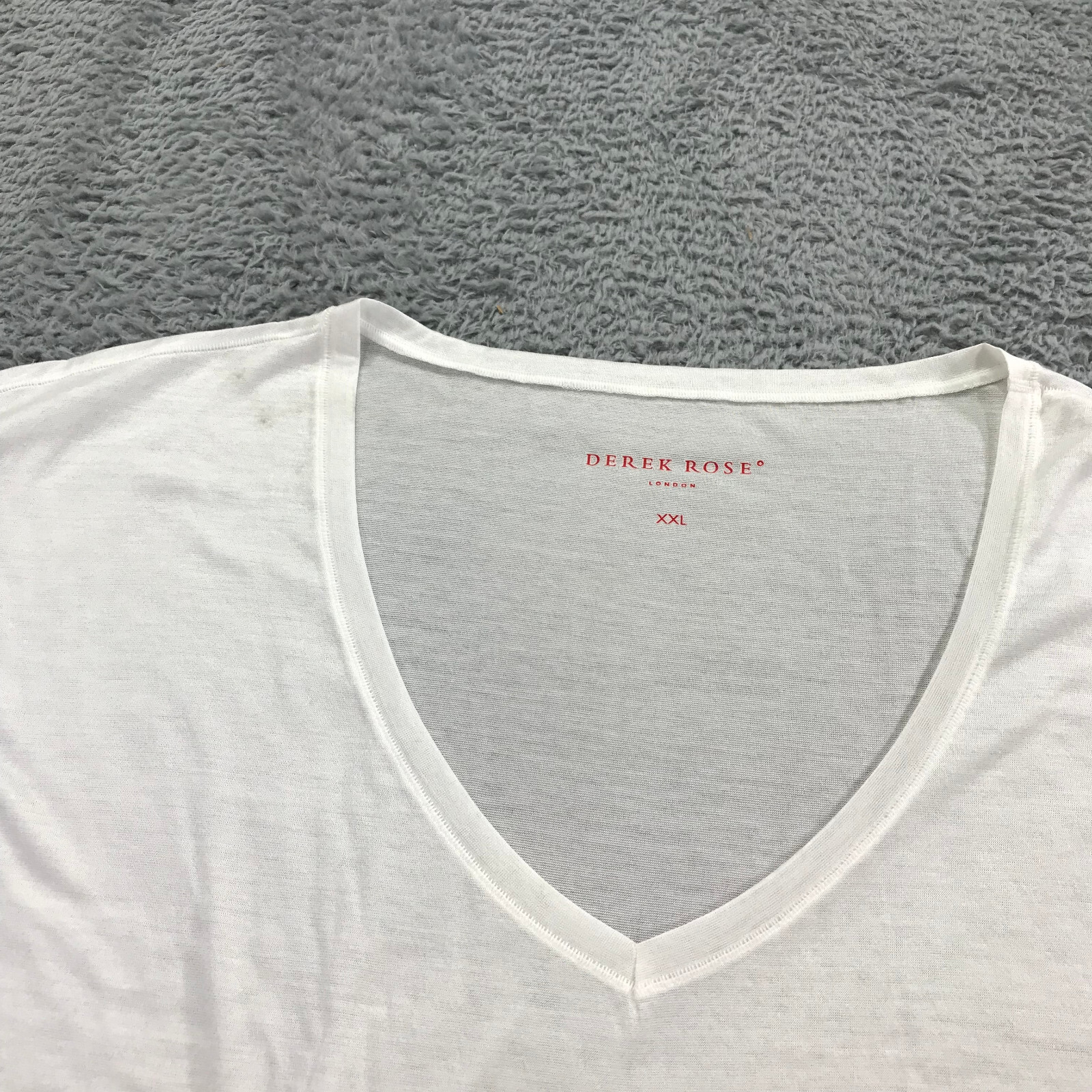 Derek Rose Shirt Mens 2XL XXL London T-Shirt $ 115 Short Sleeve Tee Pure Cotton