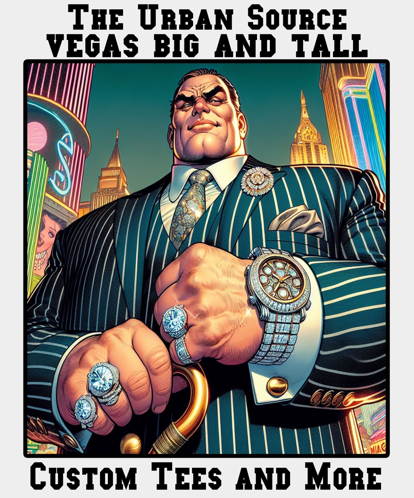 Street Wear Hip Hop Pro Club Shaka Big & Tall Tee Shirt to Match Who TF is This