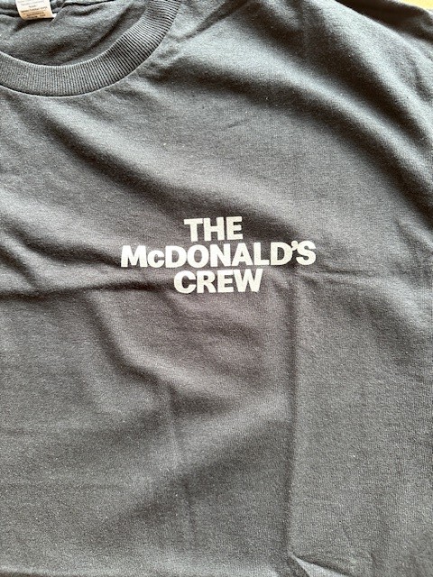 Authentic New McDonalds The Crew As Featured In Tee 2023 Black White