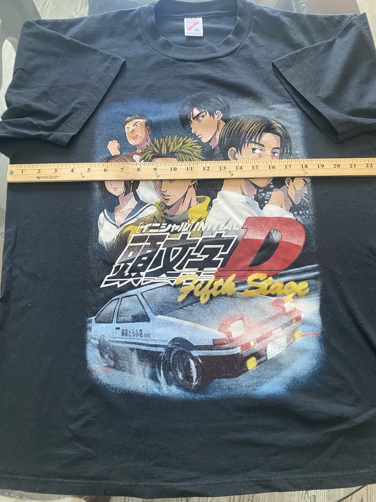 Vintage Initial D Anime Shirt Size XL jerzees Tag Long Sleeve 90s Rare bootleg