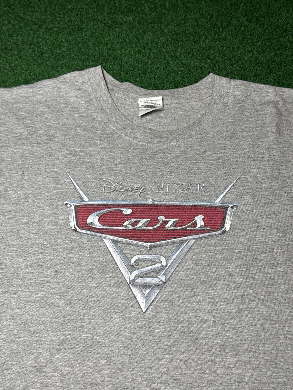 Disney Cars 2 T Shirt Lightning Mcqueen Vintage Y2K Cartoon Movie Large Shirt