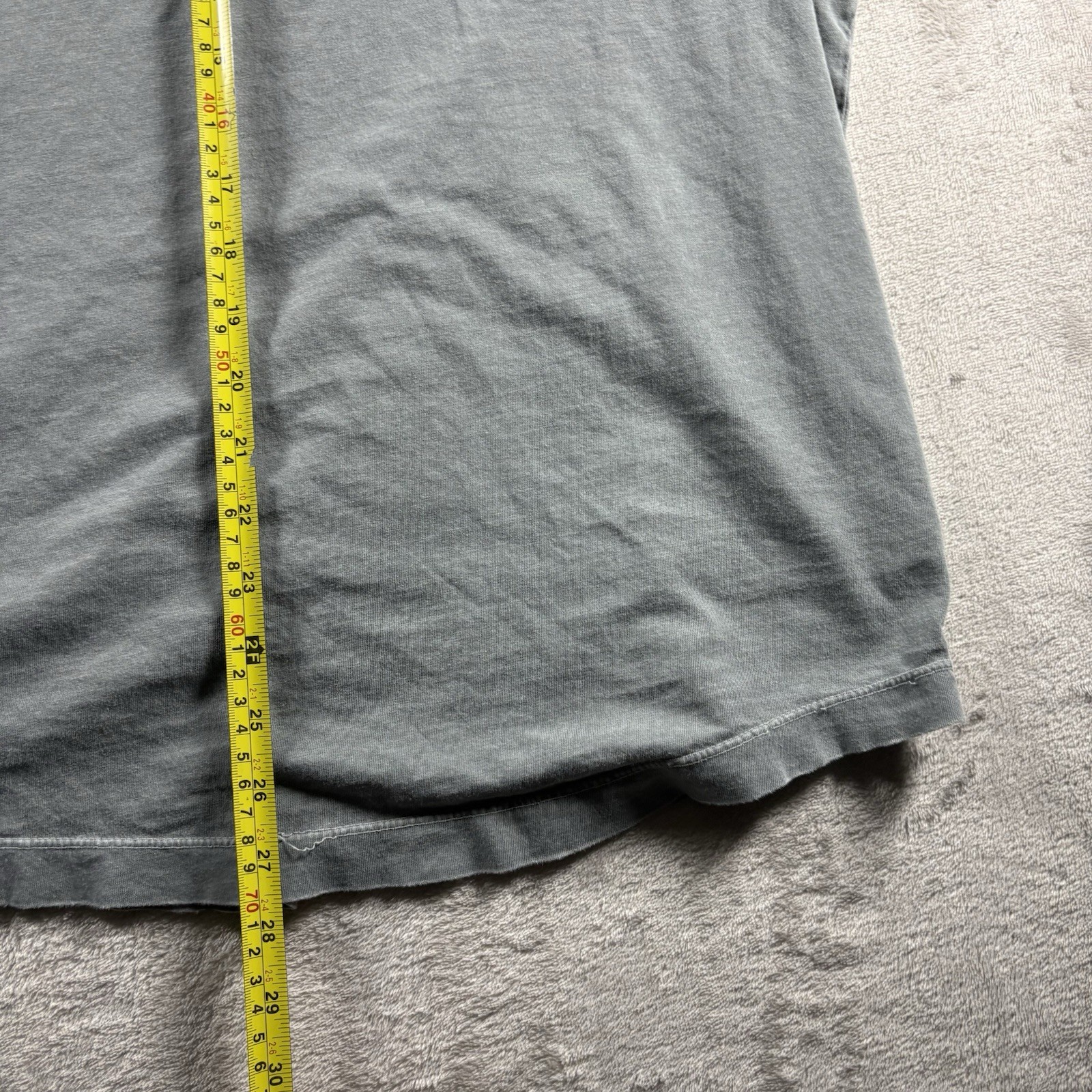 Buck Mason Men’s 2XL Blue T shirt Made in USA Distressed Vintage Style #7A