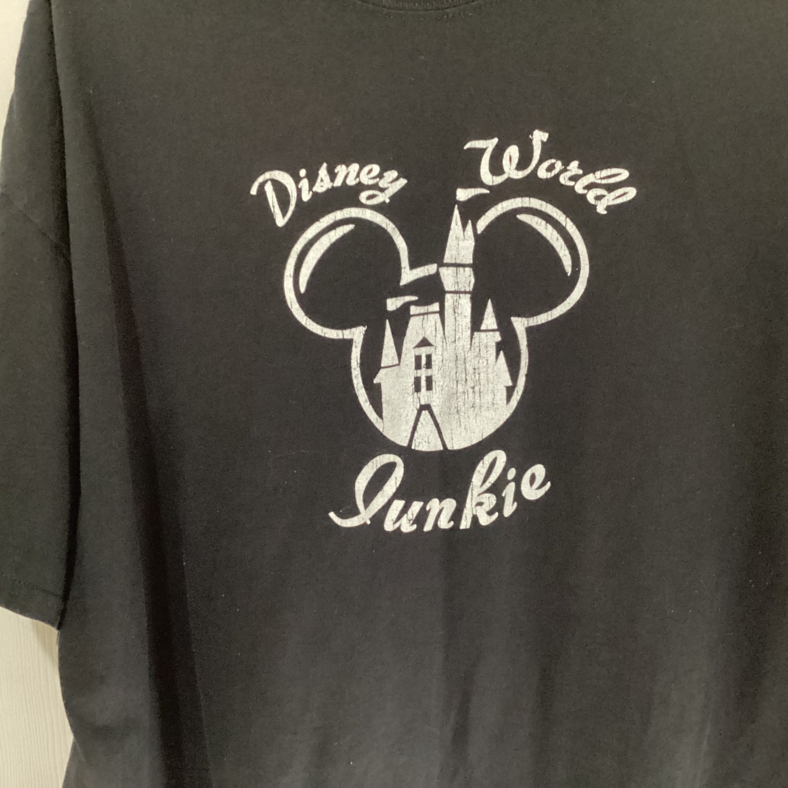 Disney World Junkie Gildan DryBlend Black T-Shirt ~2XL