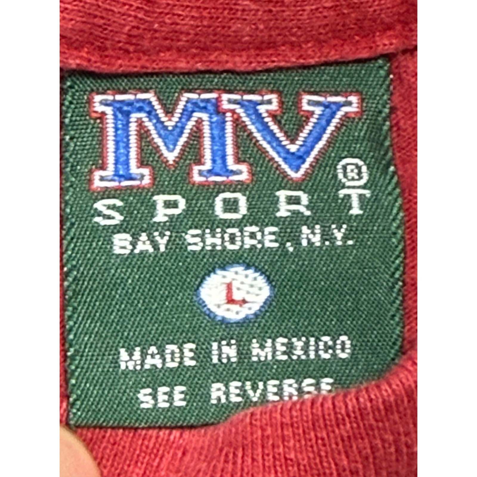 Vintage MV Sport Stanford University T-Shirt Red Mens Large NCAA Collegiate Tee