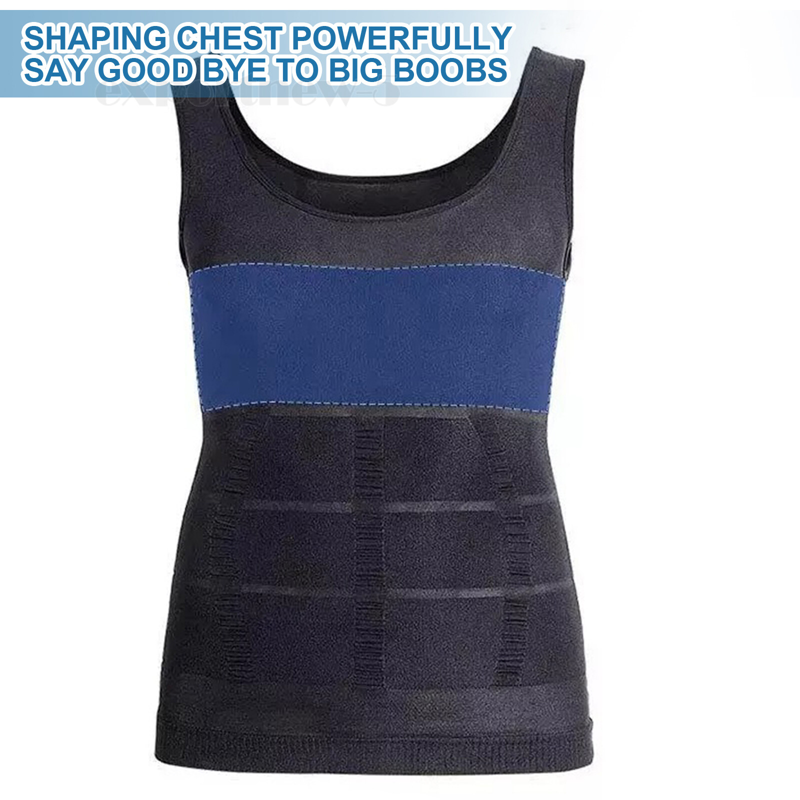 Men Slimming Body Shaper Compression Gynecomastia T-shirt Posture Corrector Vest