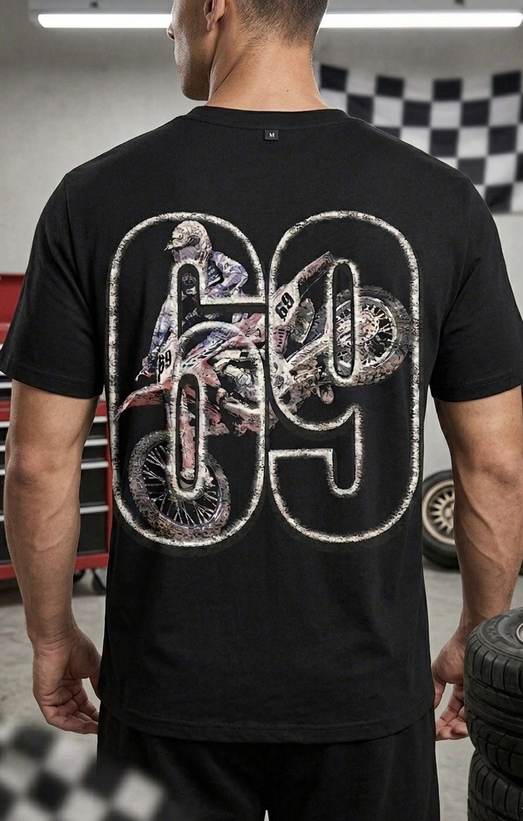 Rebel Speedway Flat Track Races Graphic Tee – Vintage Y2K Motocross Black Tshirt