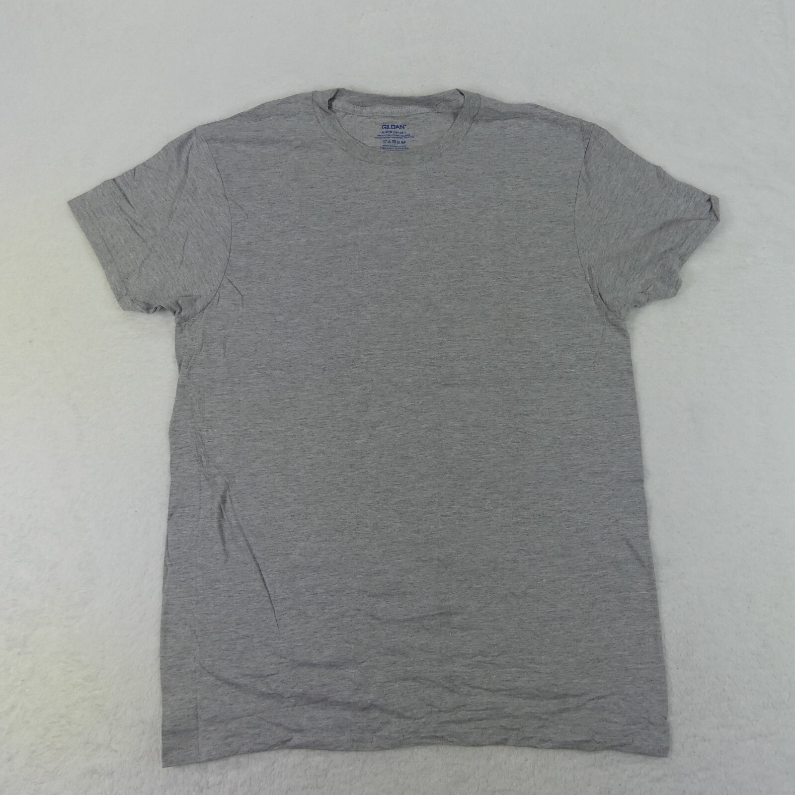 Gildan Shirts Mens Medium 38/40 Black Gray Short Sleeve Cotton Blend Set Of 5
