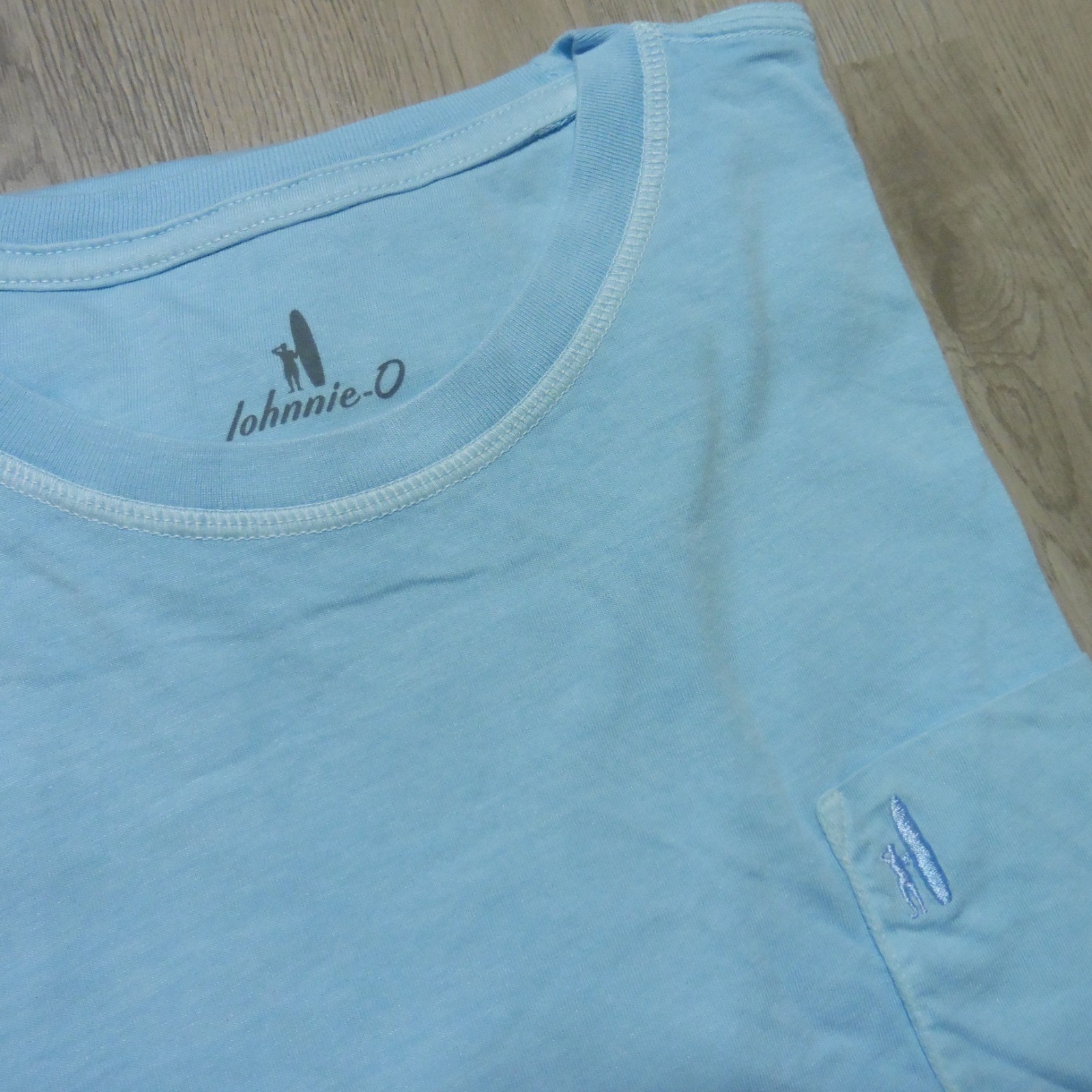 JOHNNIE O Mens L LARGE T SHIRT DALE 2.0 HAZE BLUE SHORT SLEEVE GOLF TEE