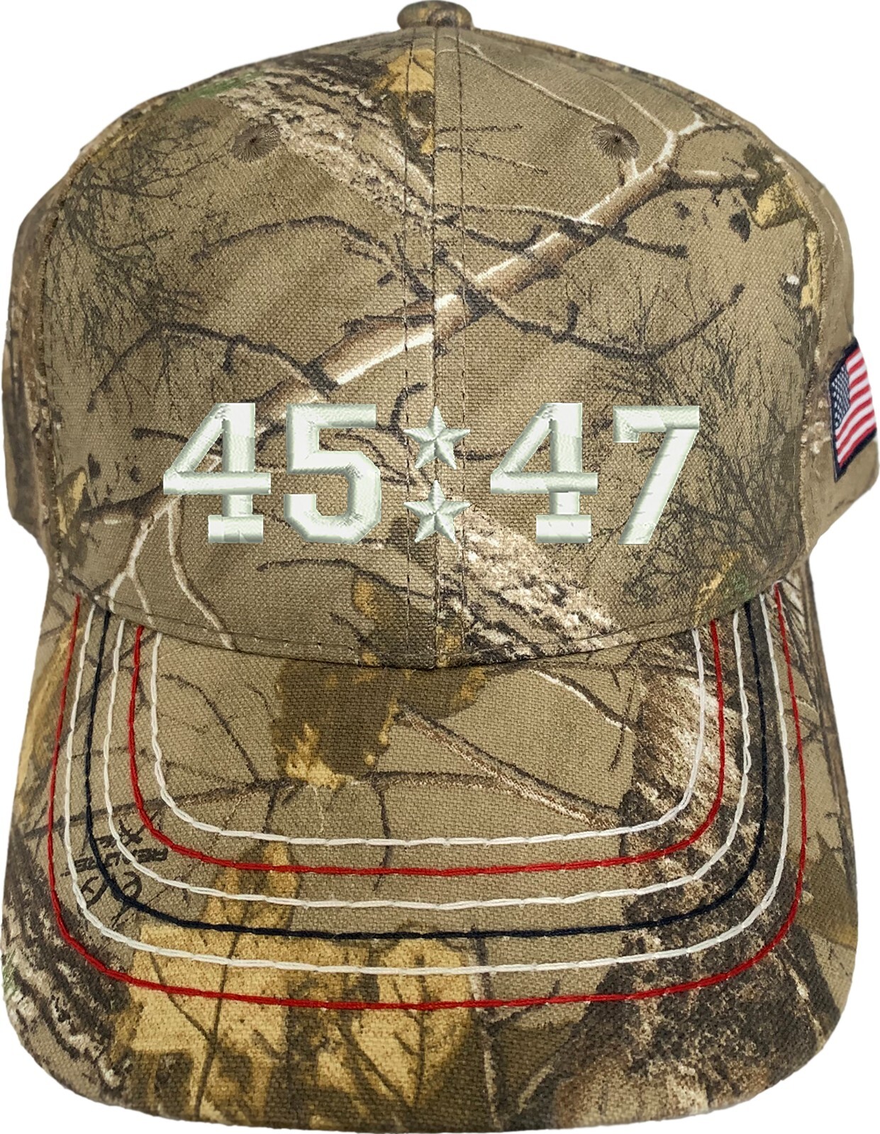 Trump Only 45/47 Embroidered Camo Structured Adjustable One Size Fits Most Hat