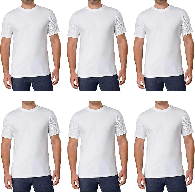 Kirkland Signature Men’s Crew Neck T-Shirts | White | Small