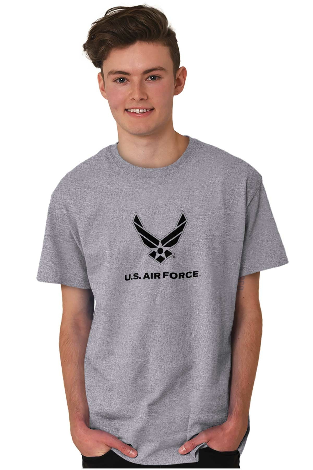 Officially Licensed US Air Force Wings Logo Womens or Mens Crewneck T Shirt Tee