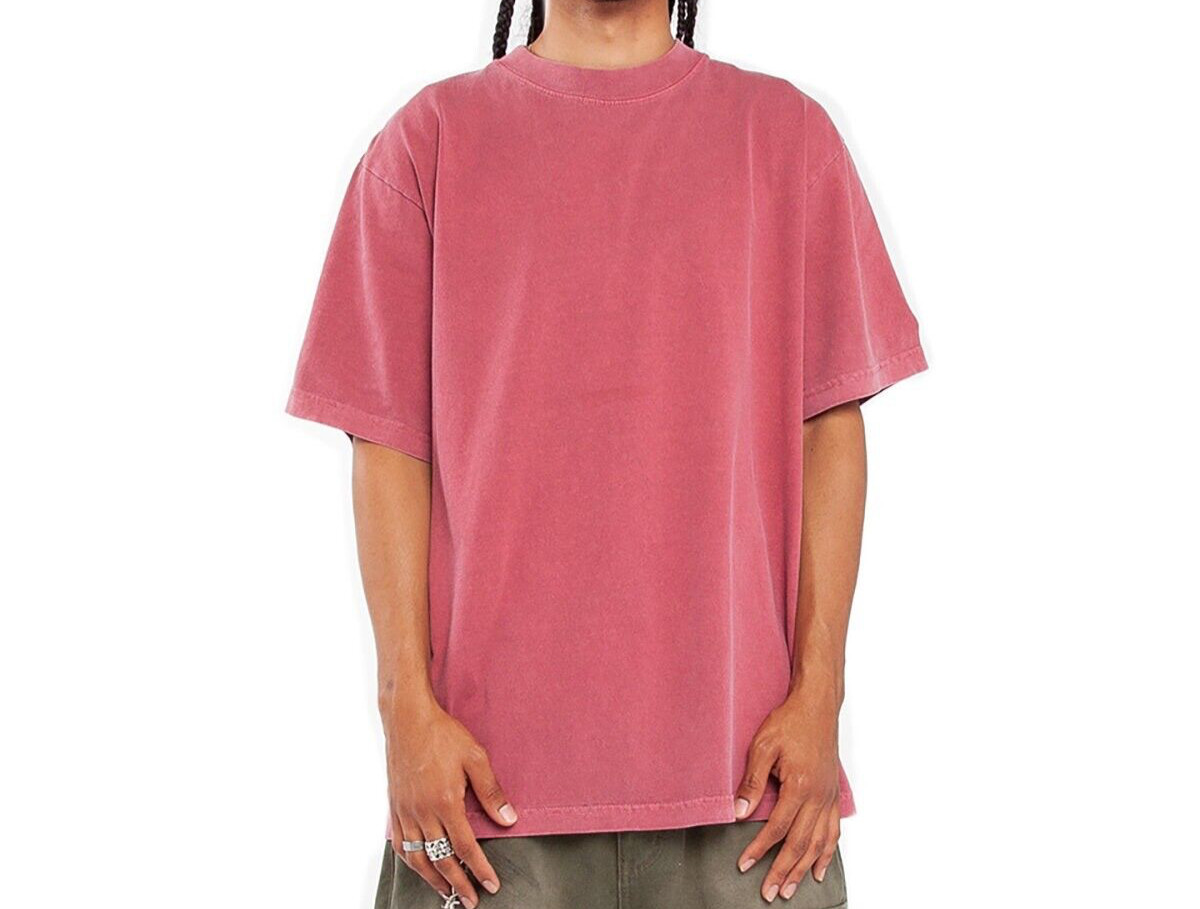 Shaka Wear Garment-Dyed Crewneck Heavy Knit T-Shirt Plain Blank Tee New S-5XL