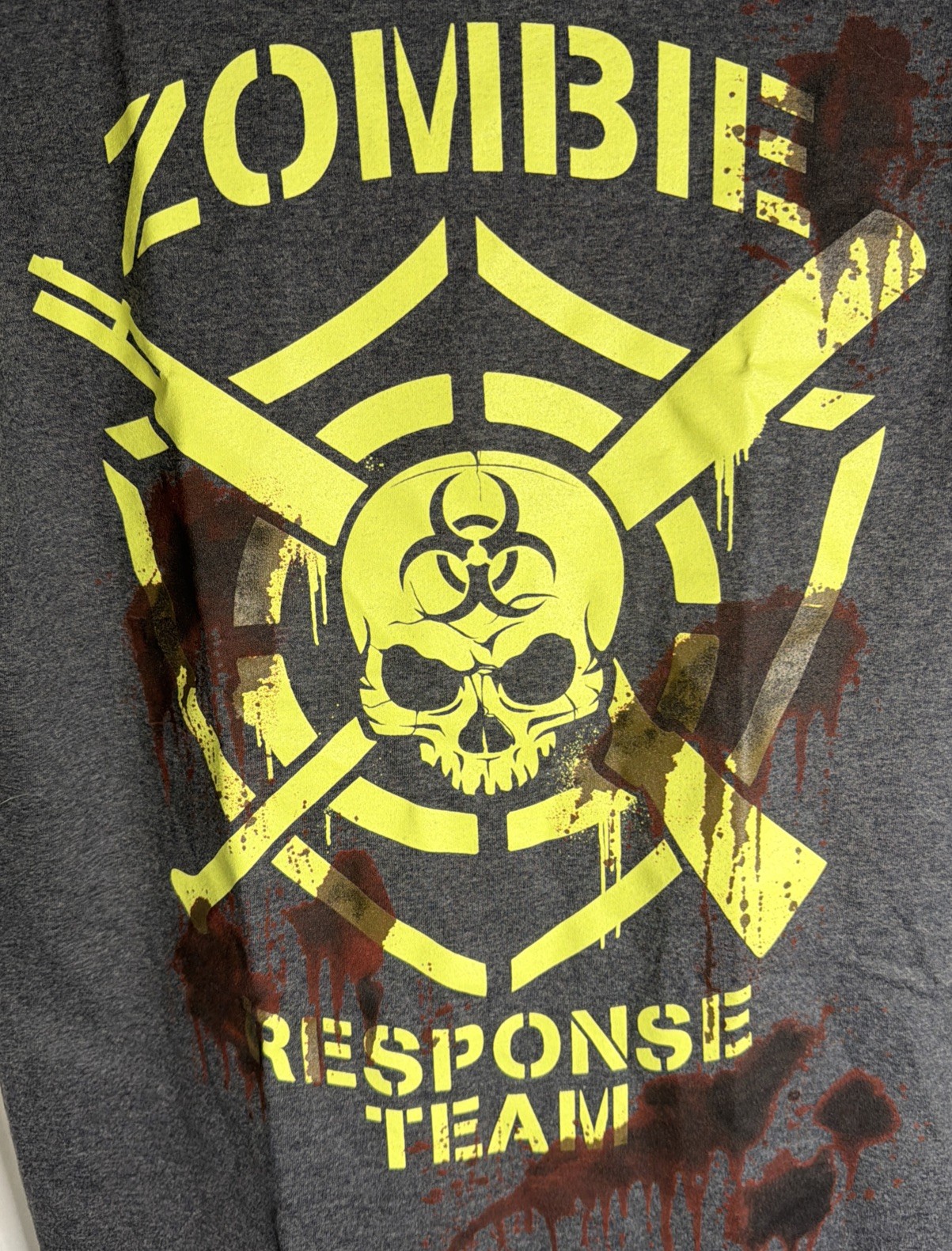 Zombie Response Team Dark Gray T-Shirt Size S Short Sleeve NWT Glow in the Dark