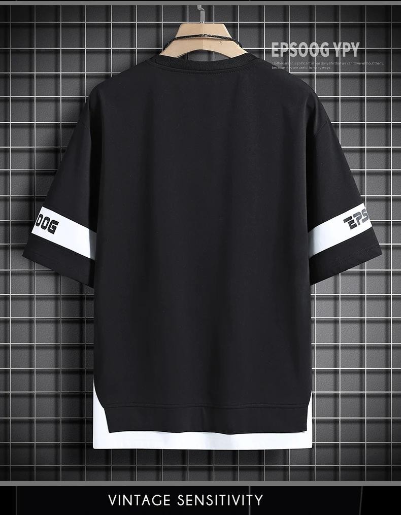 Hip Hop Oversize T-Shirt Loose Casual Men’s Streetwear Black White Short Sleeves