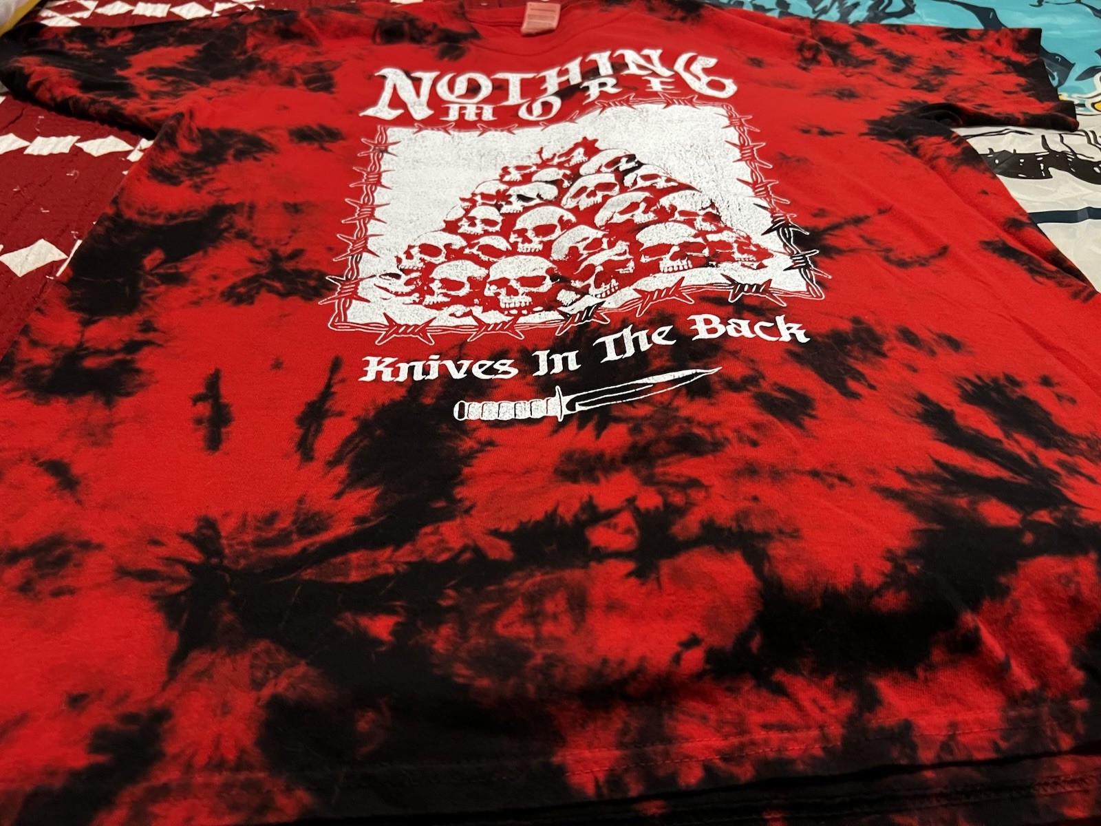 Nothing More Carnal Tour Tie-Dye T-Shirt L Knives In The Back Metalcore 2025