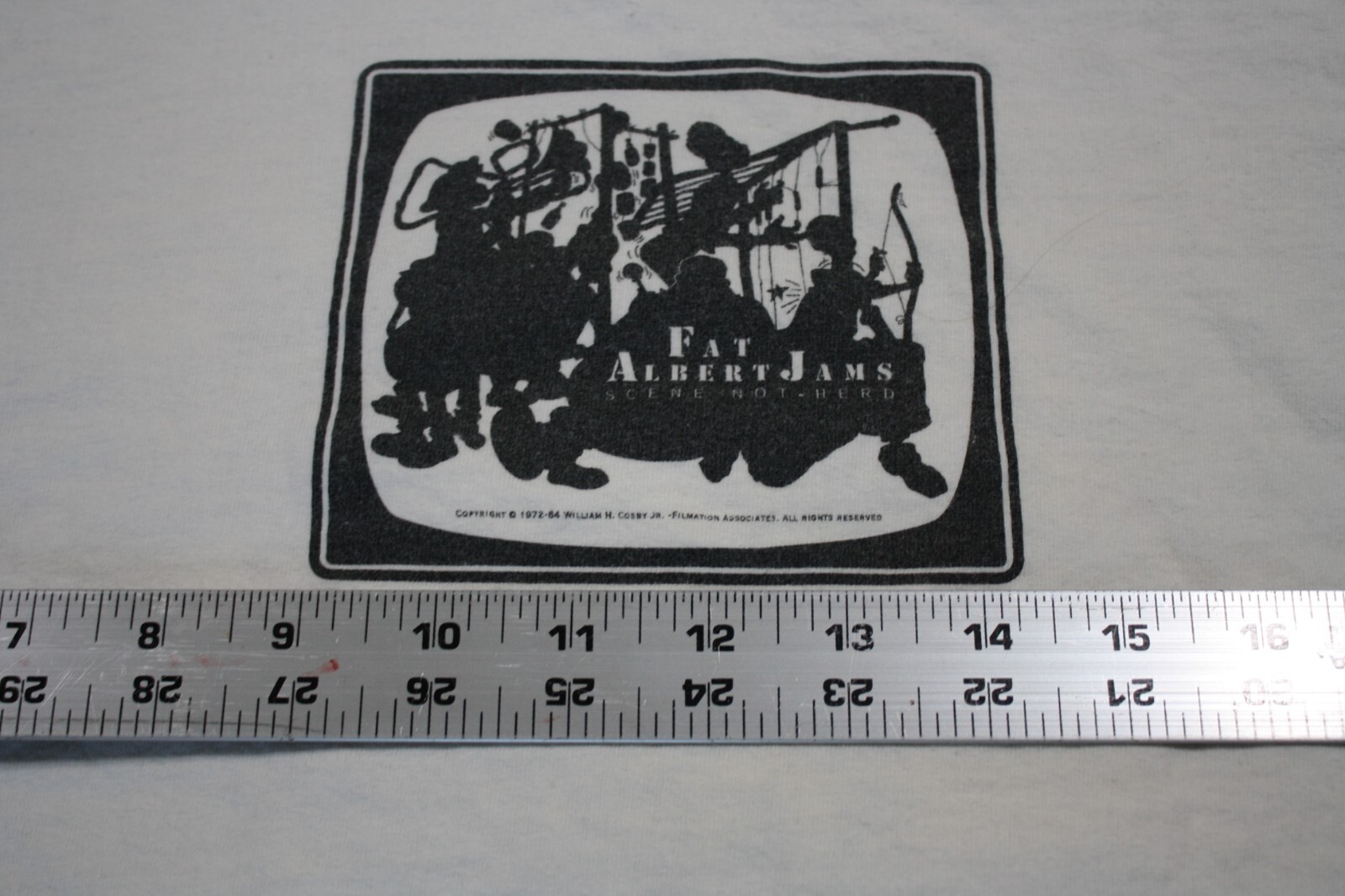 Vintage Junkyard Gang Fat Albert Shirt Size LG Front/Back Print Scene Not Herd