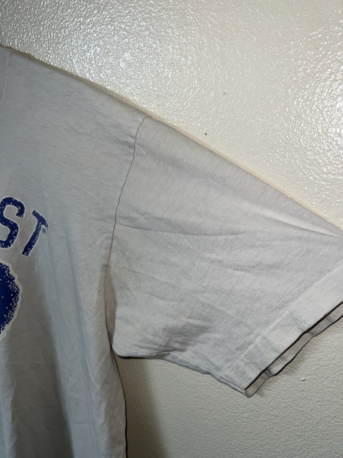 Vintage 90s Request Jeans Heart T Shirt Mens M White Patriotic Short Sleeve Love