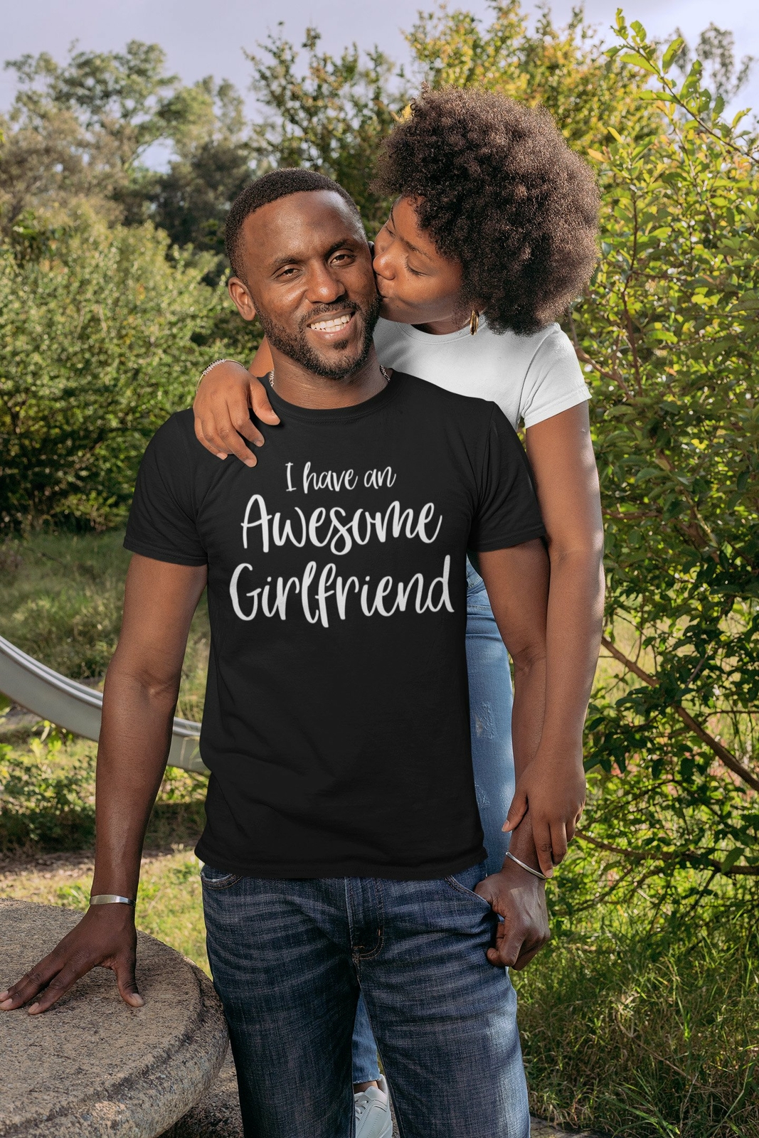 I Have An Awesome Girlfriend T Shirt Funny Valentines Gift For Him Boyfriend Men