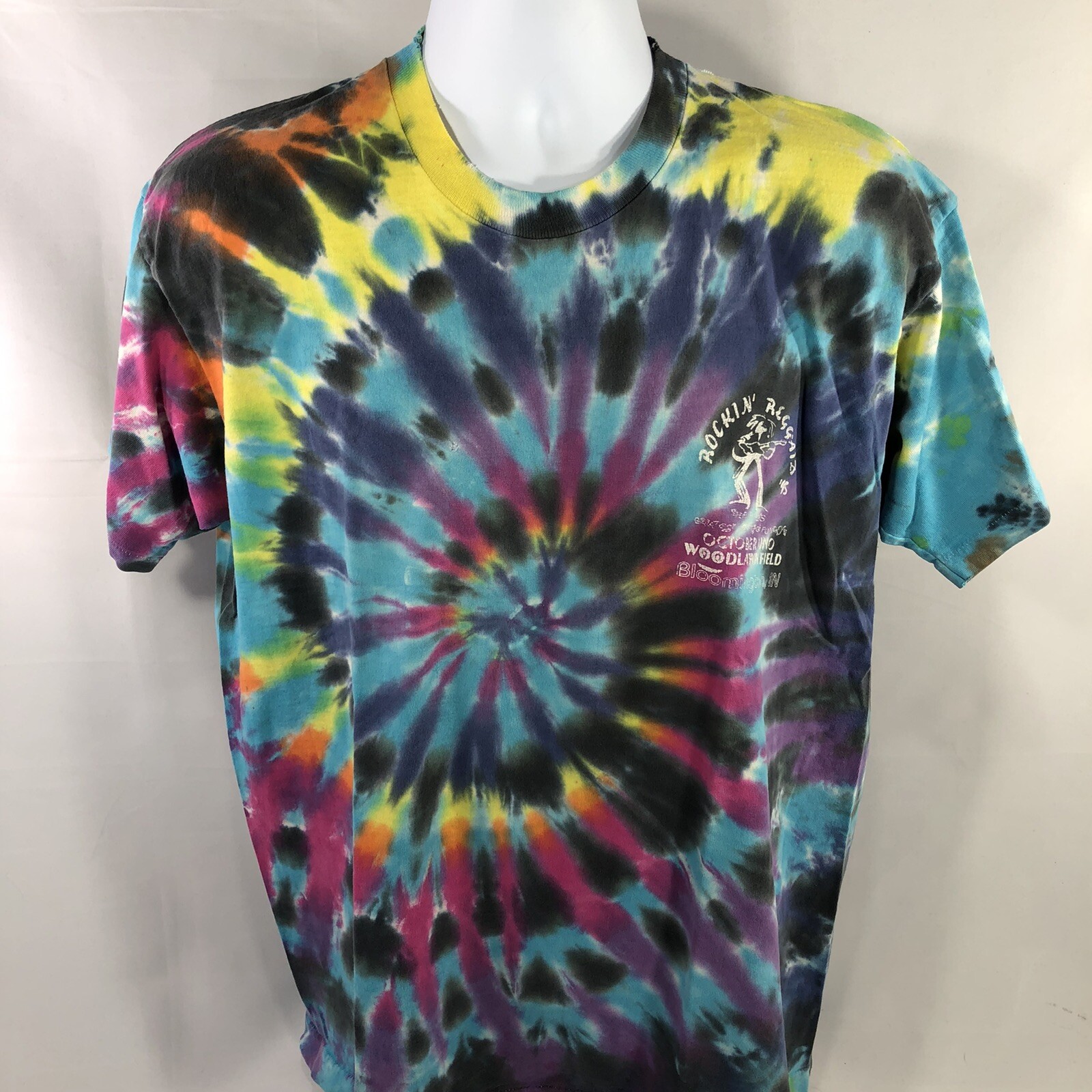 VTG Rockin Reggaid Woodlawn Field Bloomington IN Pink Floyd Tribute Tye Die USA