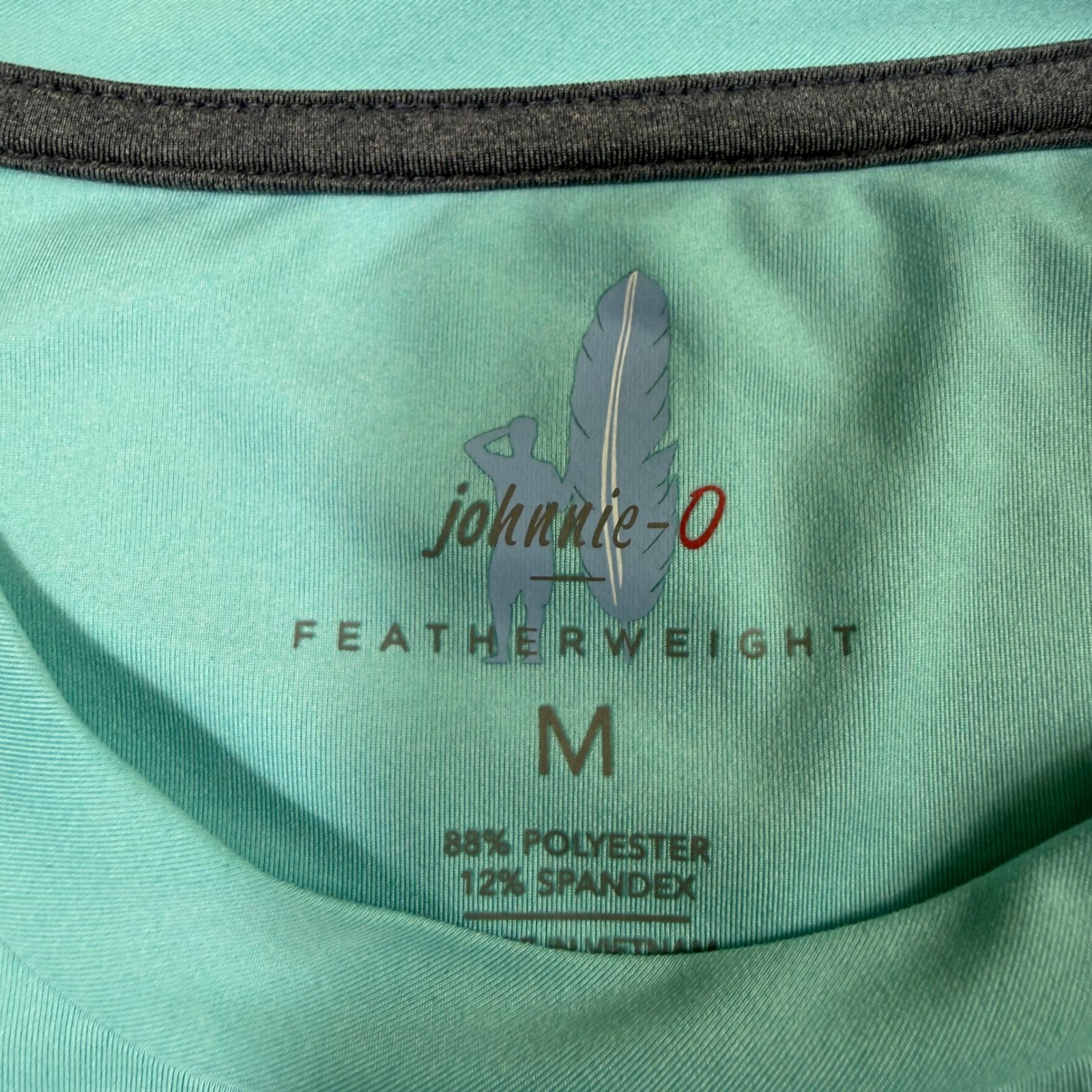 Johnnie-O Featherweight Shirt Mens Medium Blue Long Sleeve UPF 50+ Golf Stretch