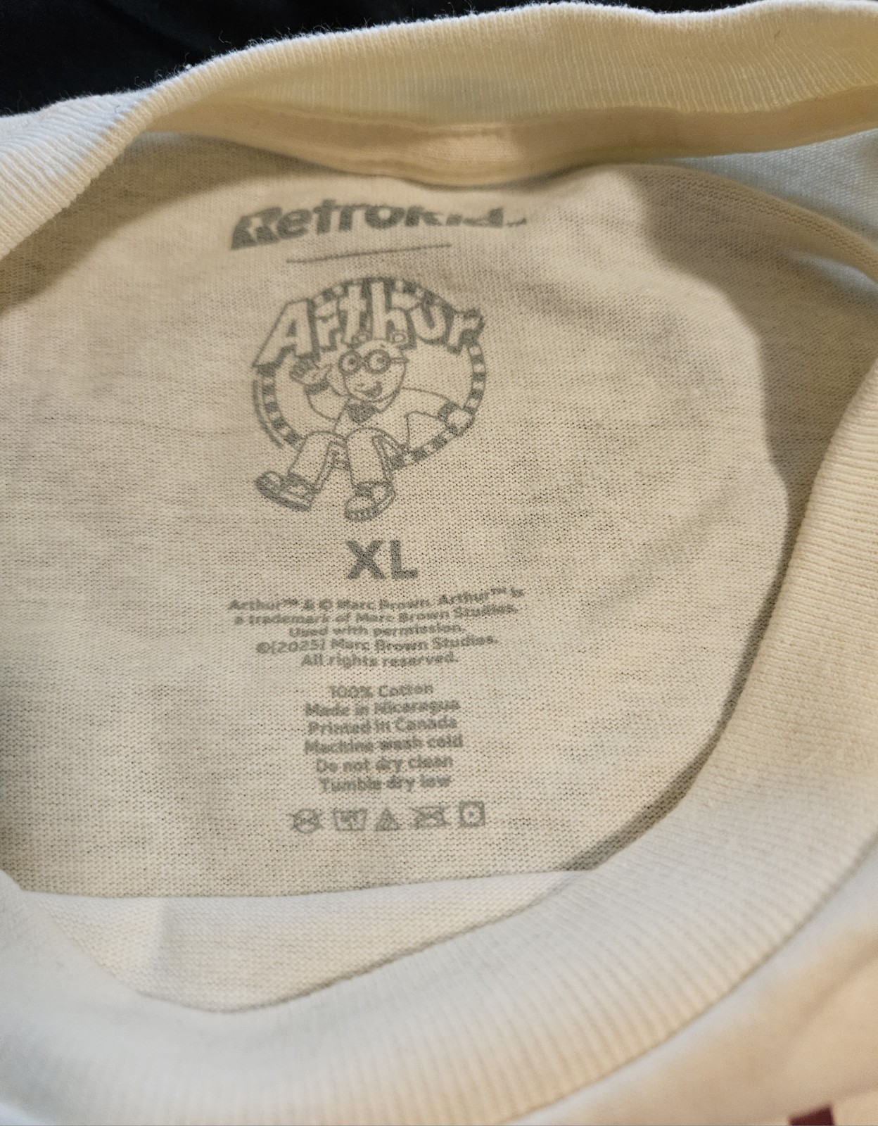 Retrokid Arthur Elwood City County Club Cream Graphic Print T-Shirt Size XL NWOT
