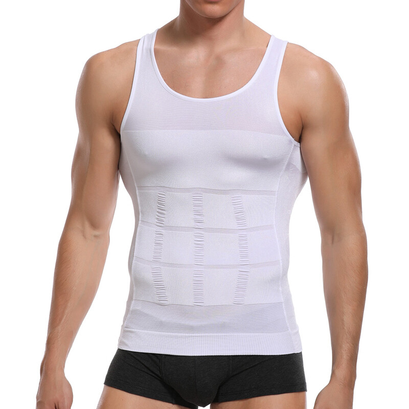 Gynecomastia Moobs Compression Vest Shirts Men Tank Top Slimming Body Shaper US