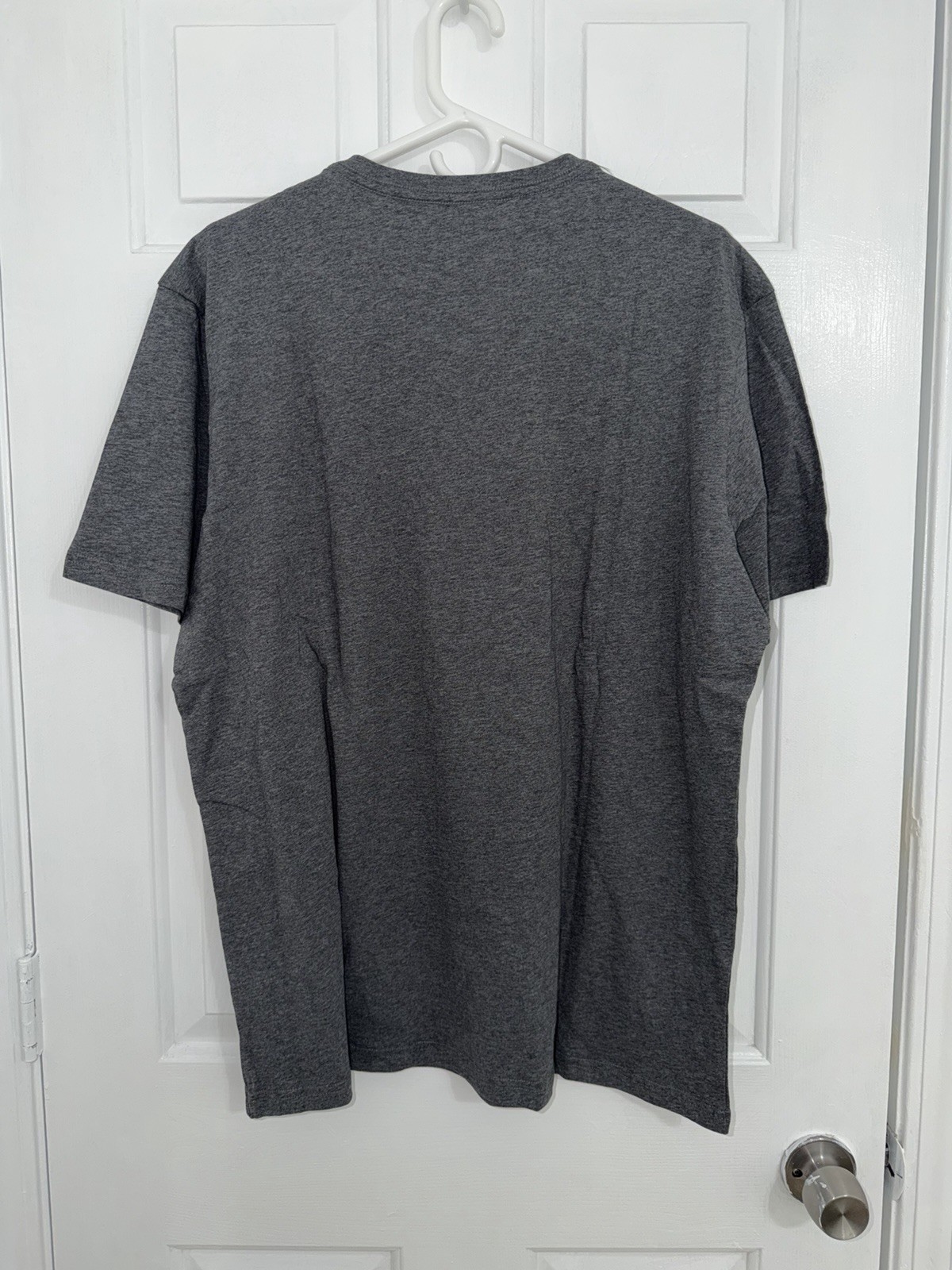 NWOT-Pact-Men’s Organic SoftSpun Essential V-Neck Tee-Med Grey Heather- (LARGE)