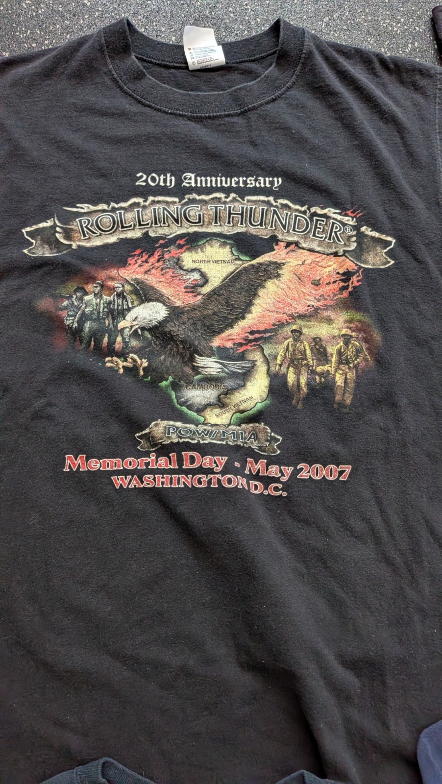 Vintage Military TShirt Bundle Lot of 6 Army USAF Air Show POW/MIA Sizes M-2XL